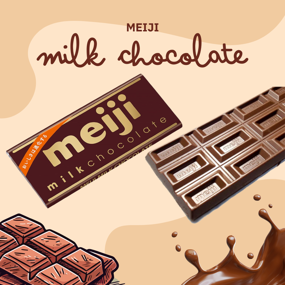 Meiji Chocolate Bar Milk Chocolate | Pack of 3 | Made in Japan | Japanese Chocolate