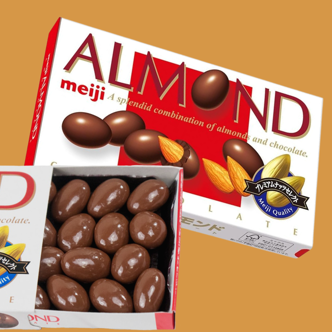 Meiji Almond Chocolate 79g | Pack of 2 | Made in Japan | Japanese Chocolate