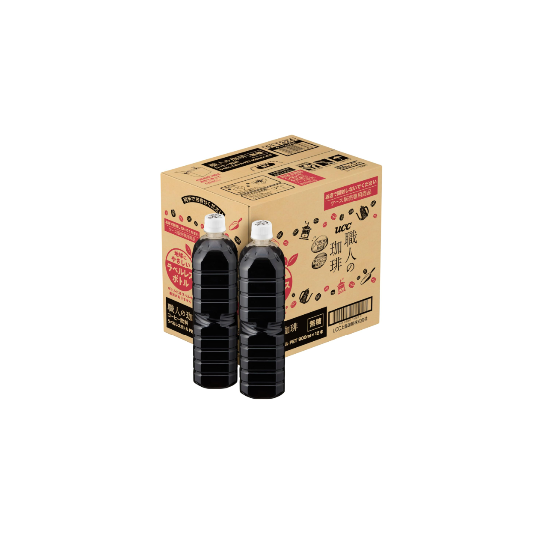 UCC Artisan’s Coffee Sugar Free, Labelless Bottle, Plastic Bottle, 30.4 fl oz (900 ml) x 12 Bottles