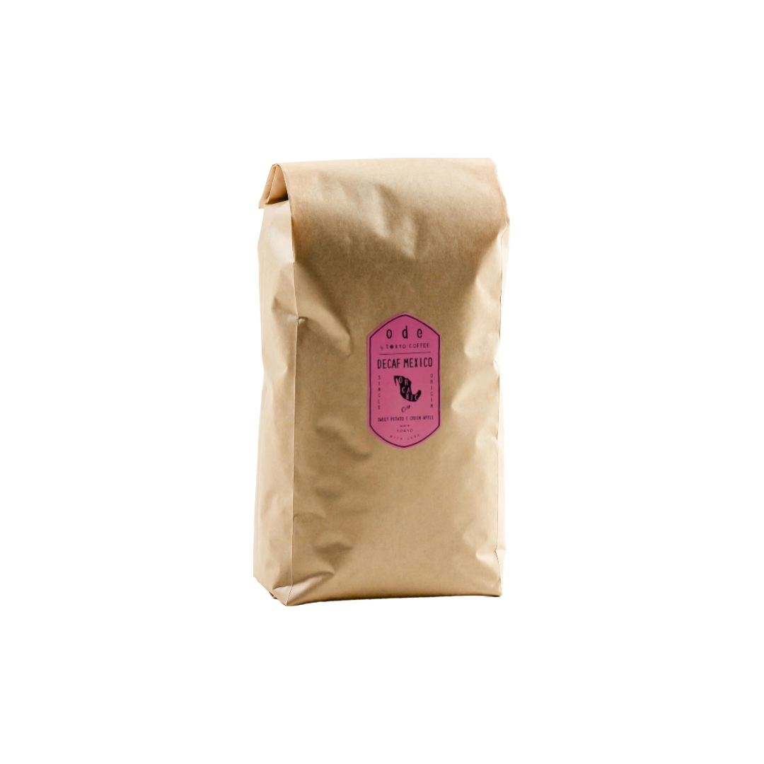 ODE Commercial Organic Decaf Coffee Beans from Mexico – Medium Roast (1 kg / 2.2 lbs)
