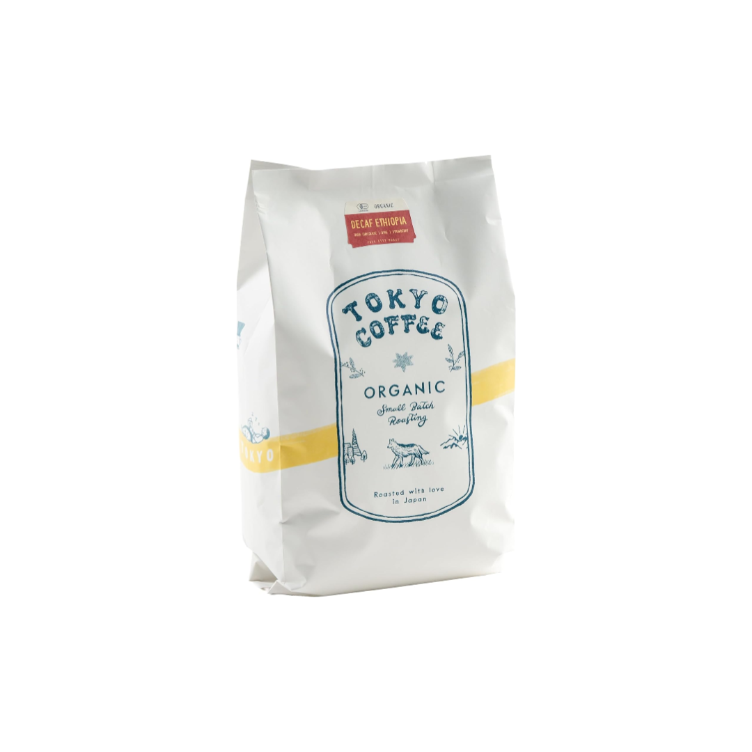 TOKYO COFFEE Decaffeinated Ethiopian Mocha Coffee Beans – 1 kg (2.2 lbs)