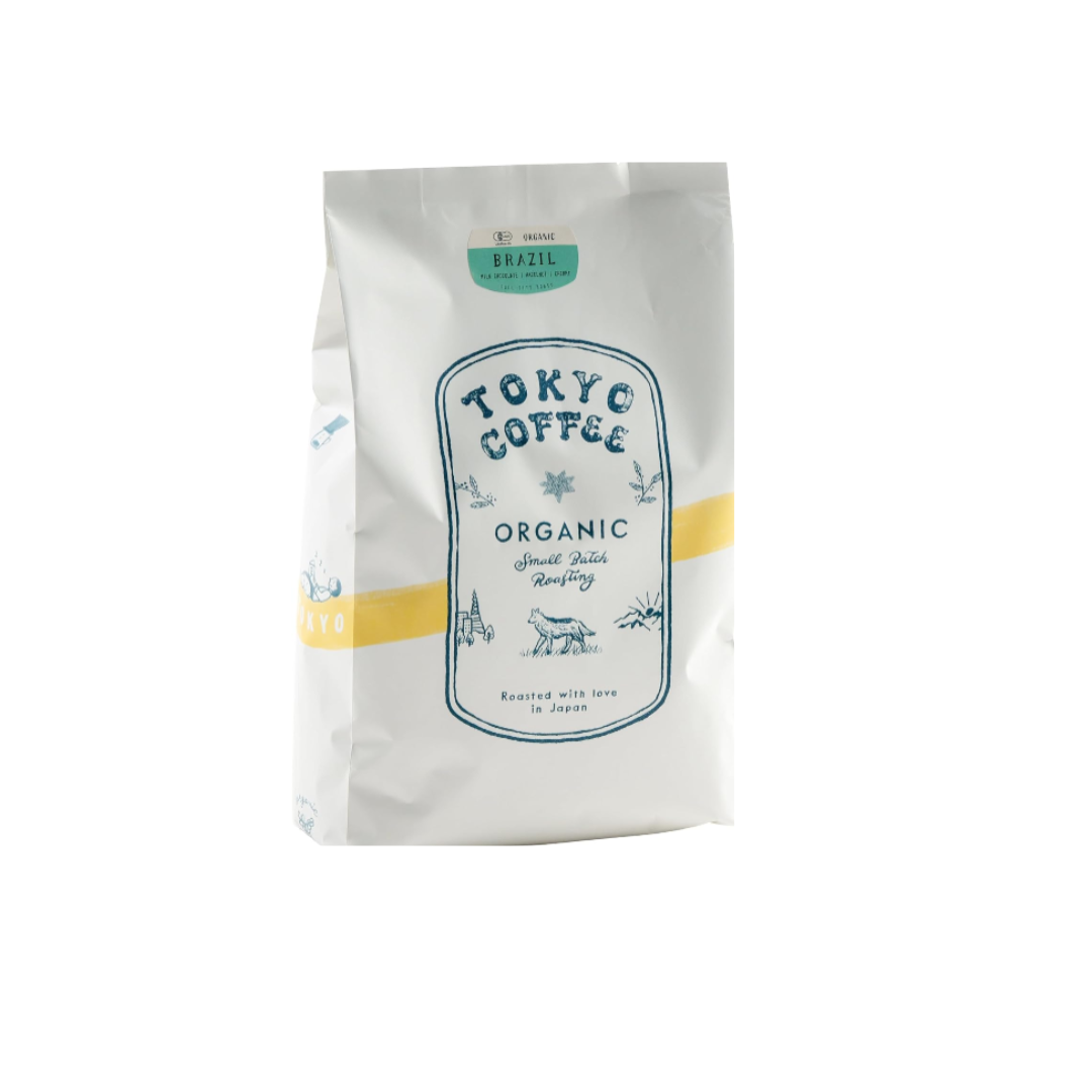 TOKYO COFFEE Brazilian Organic Coffee Beans – Medium Roast, Home-Roasted