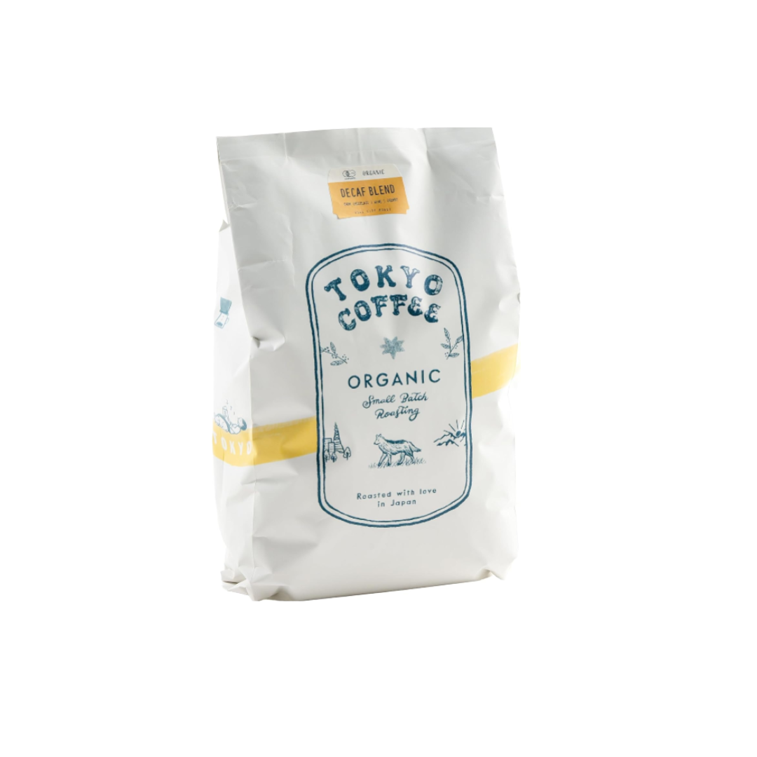 TOKYO COFFEE Decaffeinated Mocha Blend – Medium Deep Roast Organic Coffee Beans (1 kg)