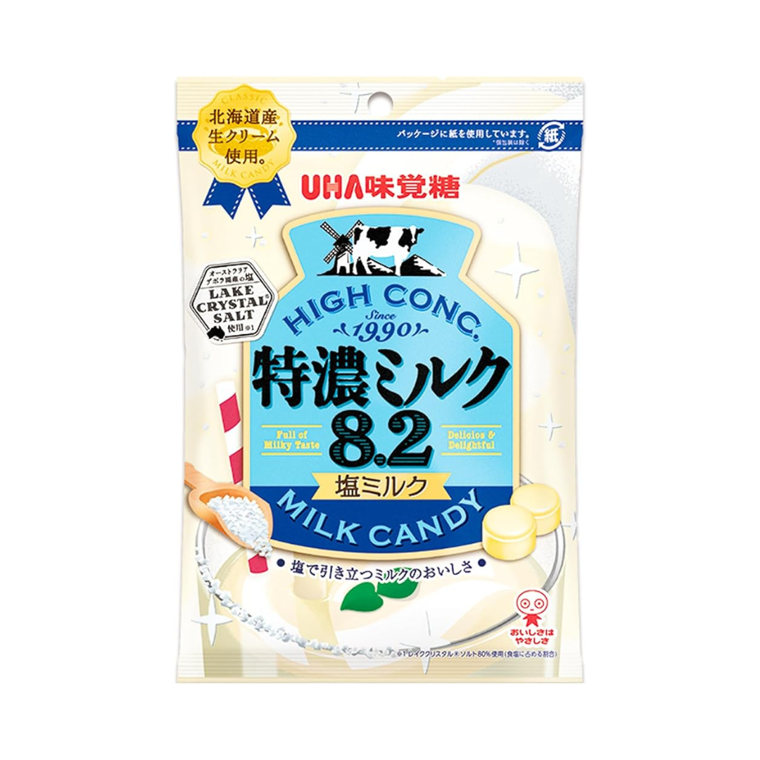 UHA Mikakuto Mikakuto Tokuno Milk 8.2 Salt Milk, 2.6 oz (75 g) x 6 Bags