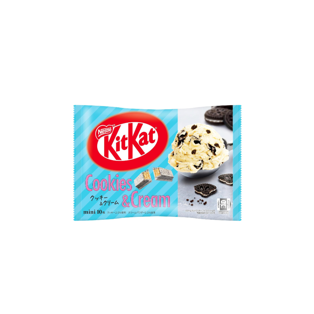 Nestle KitKat Mini Cookies & Cream 10 Pieces Inside Pack | Made in Japan | Japanese Kitkat