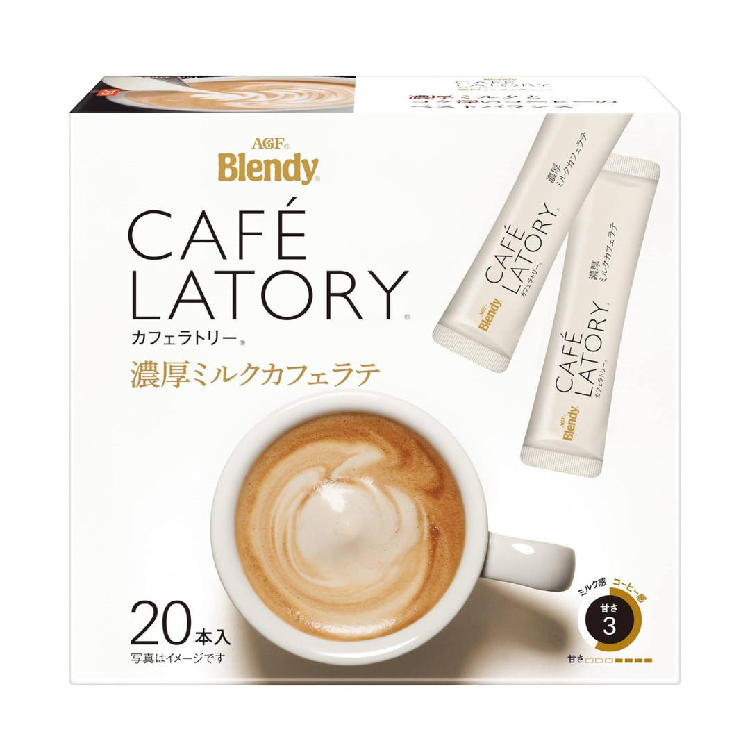 AGF Blendy Cafe Latte Stick Rich Milk Cafe Latte 20 Sticks | Made in Japan