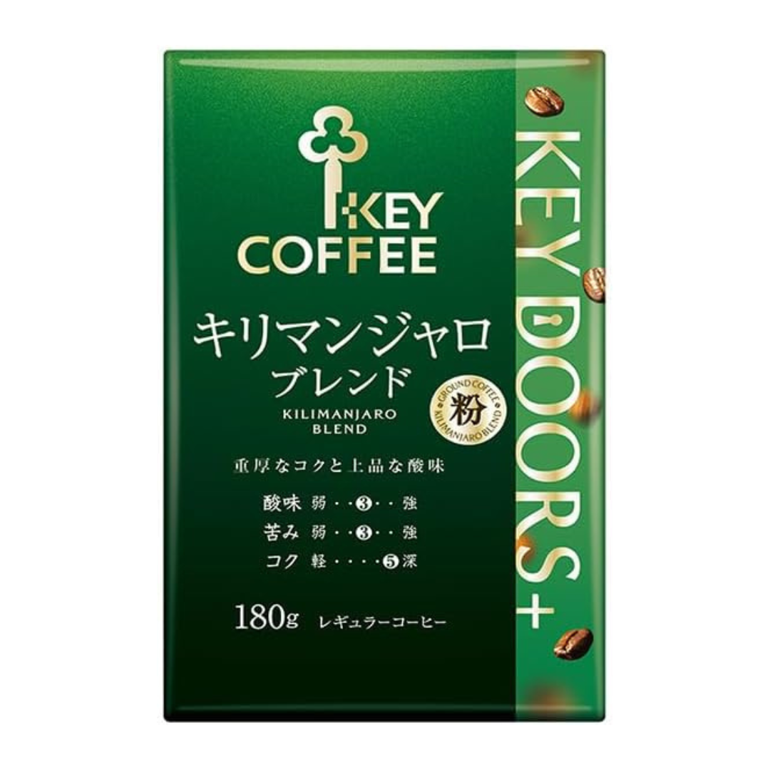 Key Coffee Kilimanjaro Blend (Powder), 6.3 oz (180 g)| Pack Of 1 | Made In Japan