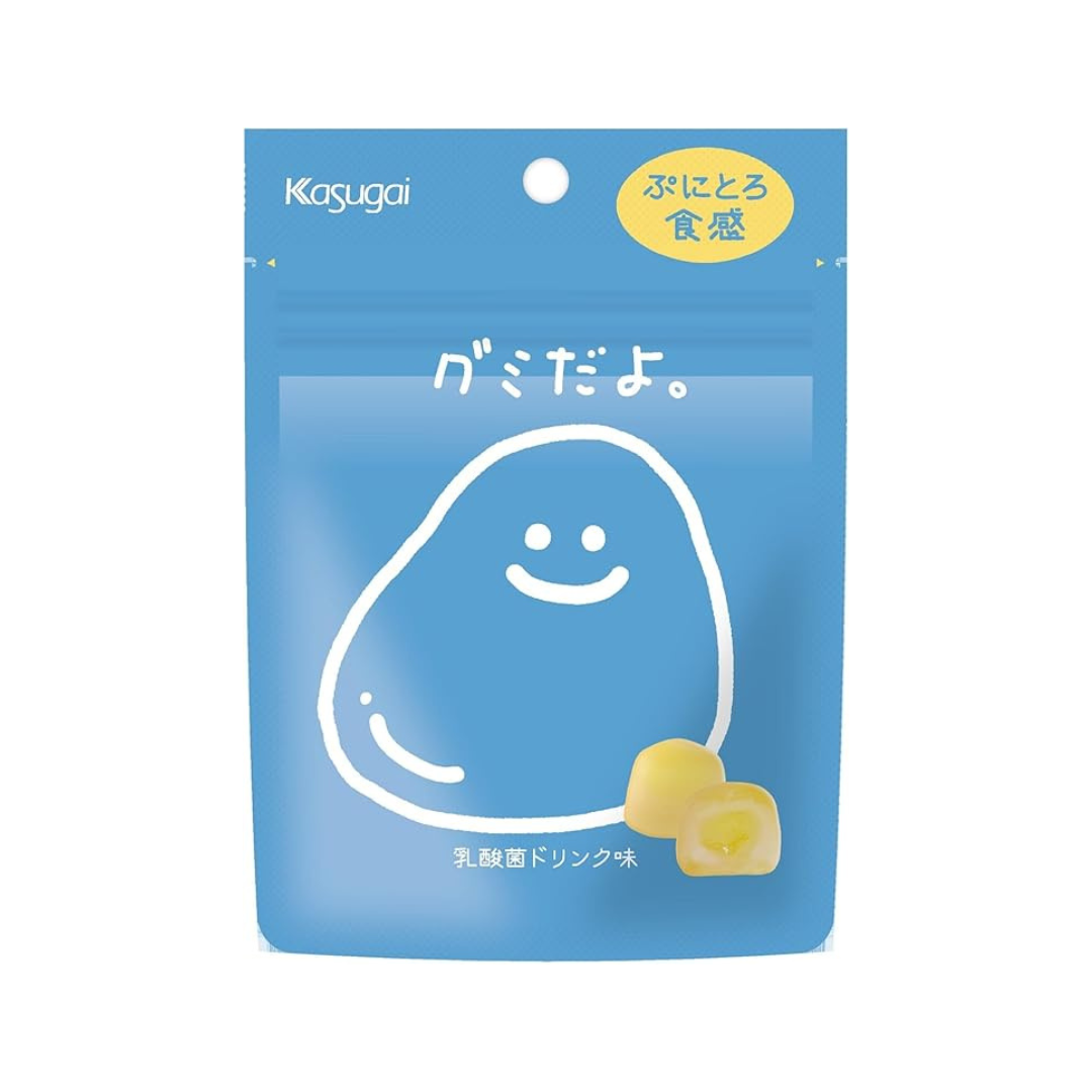 Kasugai Seika Gummy Lactic Acid Drink Flavor (60g) | Pack of 3 | Made in Japan
