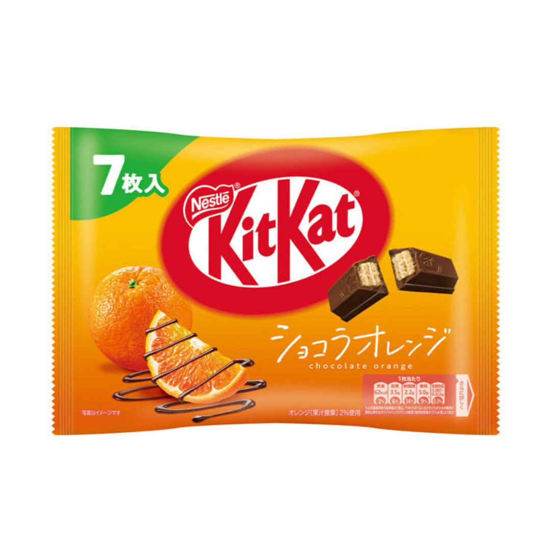 Nestle KitKat Mini Chocolate Orange Flavor 7 Mini Kitkat Inside Packet | Made in Japan