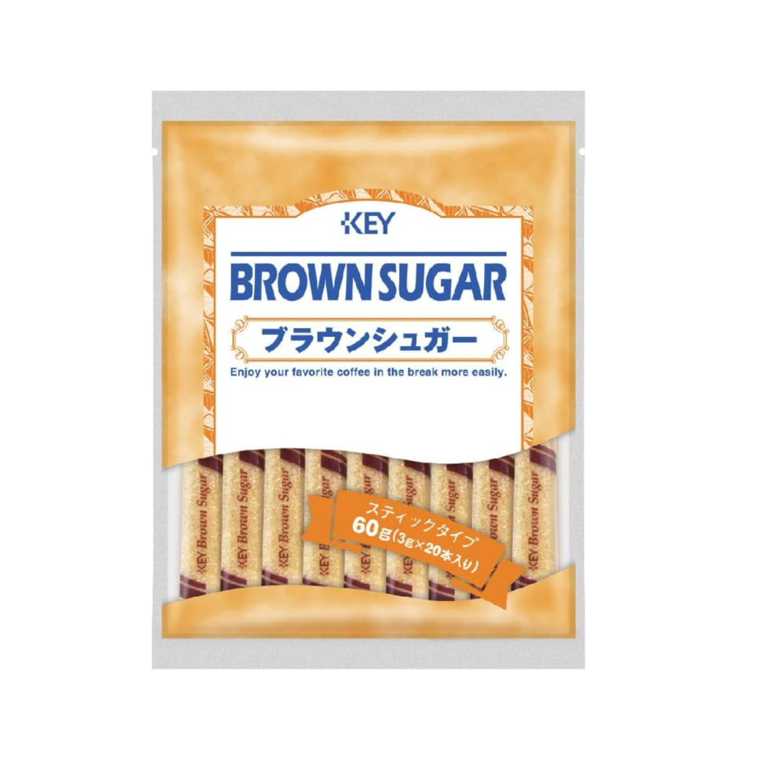 Key Coffee Brown Sugar Stick 20 Pcs In 1 Box | Pack Of 2 | Made In Japan