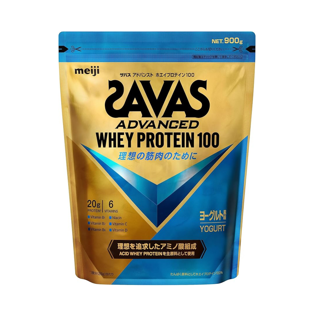 SAVAS Advanced Whey Protein, Yogurt Flavor, 900g, Meiji | Made in Japan