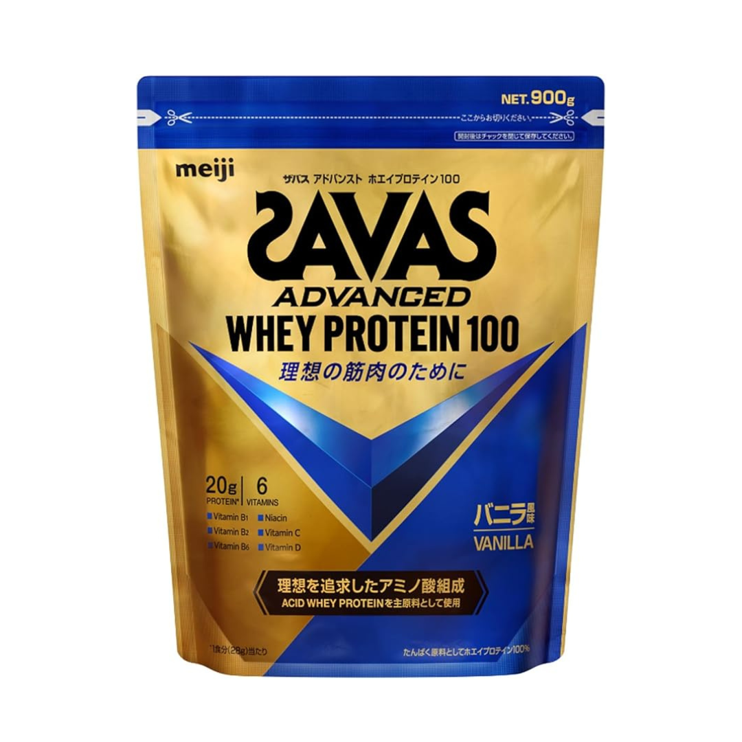 SAVAS Advanced Whey Protein 100 Vanilla Flavor 900g Meiji