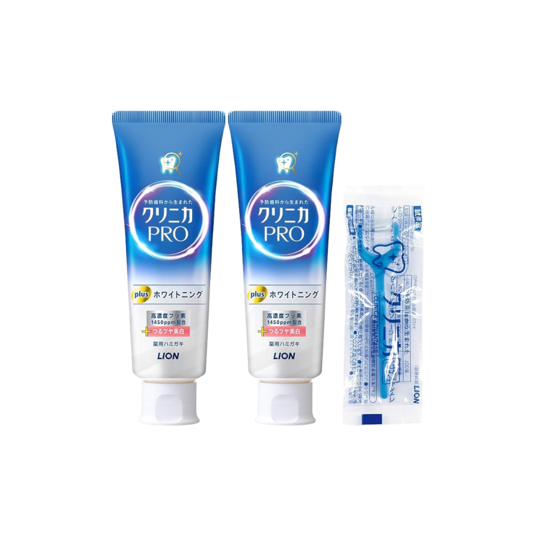Clinica PRO Whitening Toothpaste, Refresh Mint, Toothpaste, Fluorine, 3.3 oz (95 g) x 2
