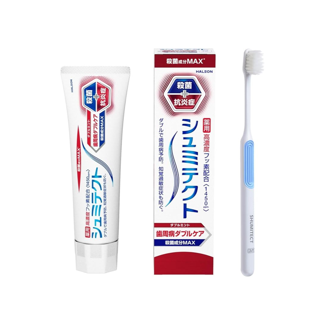 Shumitec Periodontal Disease Double Care EX Double Mint, Quasi-Drug, Toothpaste, Hypersensitivity Care, High Concentration Fluorine Formulated
