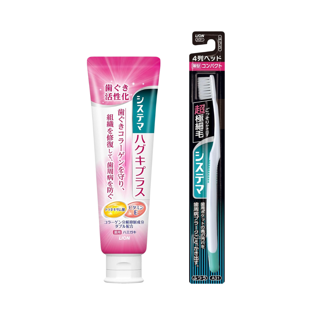 Systema Pug Plus (Quasi-Drug) Toothpaste, Periodontal Disease, Fluorine, 3.2 oz (90 g)