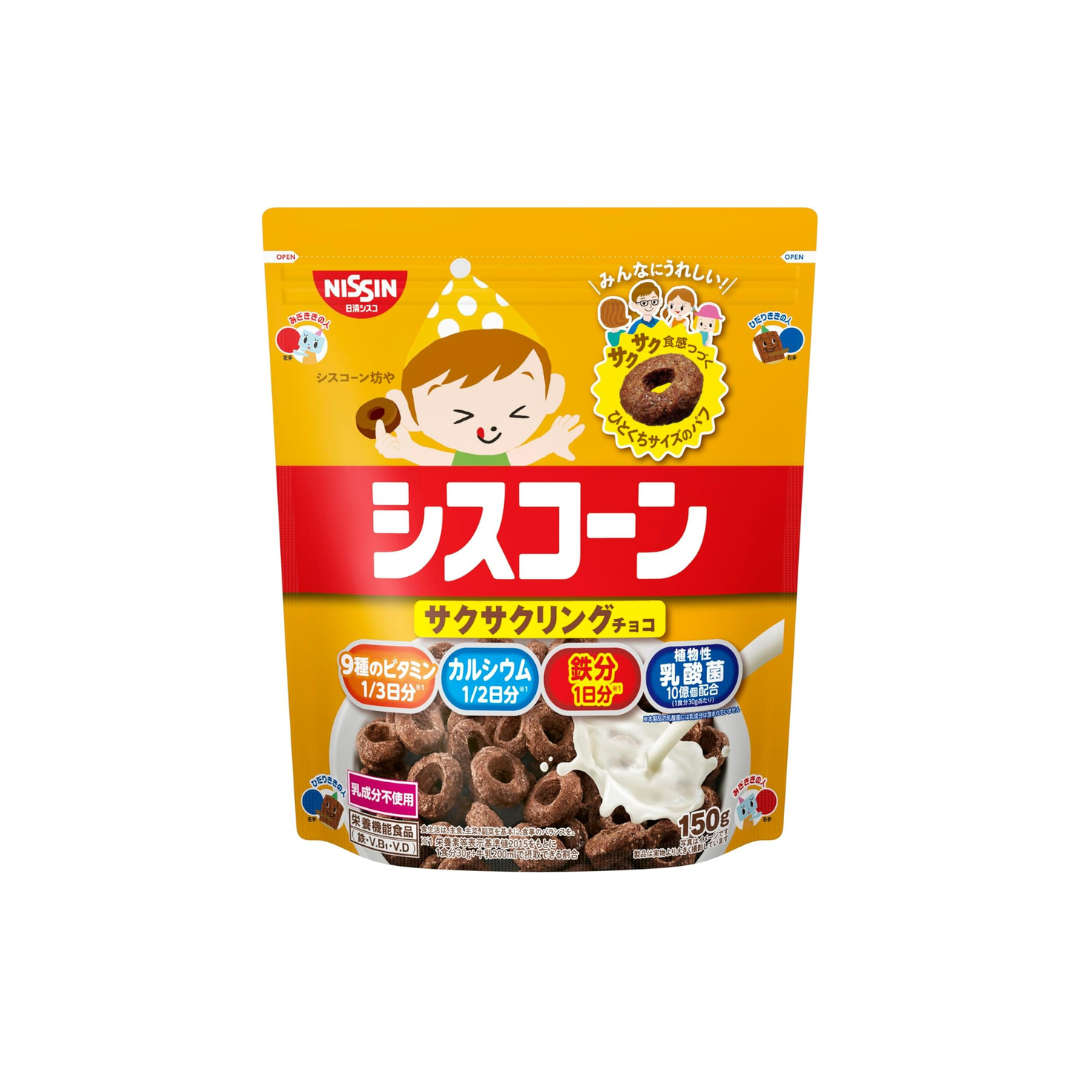 Nissin Cisco Choco, 5.3 oz (150 g) × 8 Bags | Japanese Sweet Snack