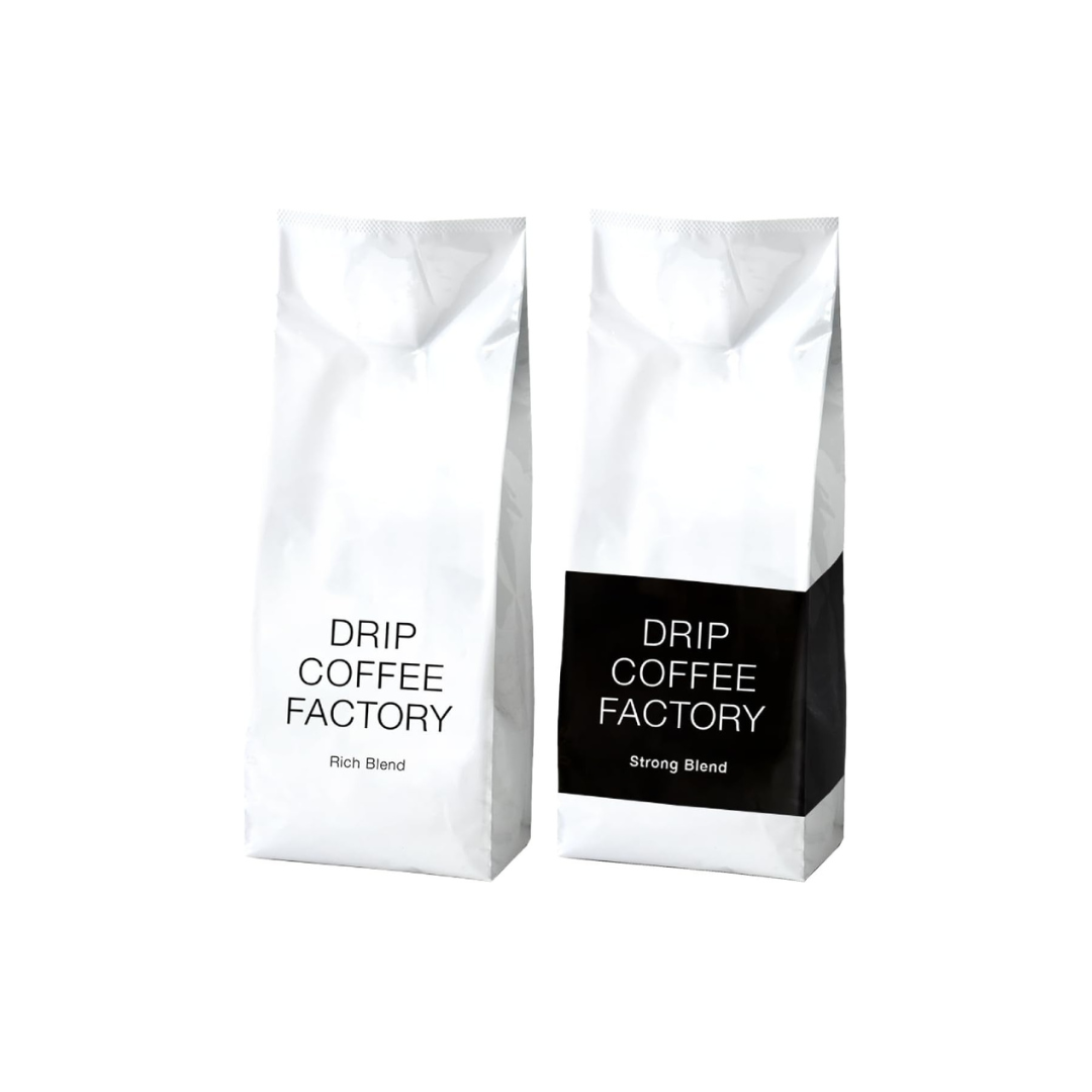 Drip Coffee Factory Rich & Strong Assorted Coffee – Medium Ground Powder, 1 kg (500 g × 2 Bags)