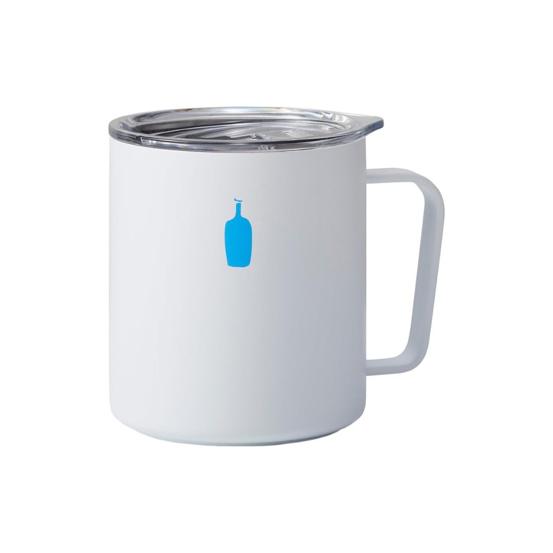 Blue Bottle Coffee White Travel Mug – 12 oz Portable Coffee Cup