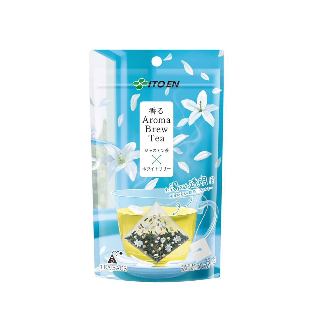 Ito En Aroma Brew Tea, Jasmine Tea x White Lily, 1.8g x 5 Tea Bags | Made in Japan