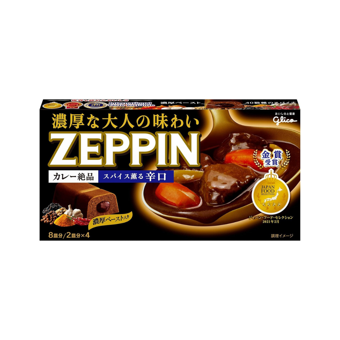 Ezaki Glico Zeppin Spicy Curry Sauce 6.1 oz (175 g) Ready to Cook (Pack of 2) (Made in Japan)