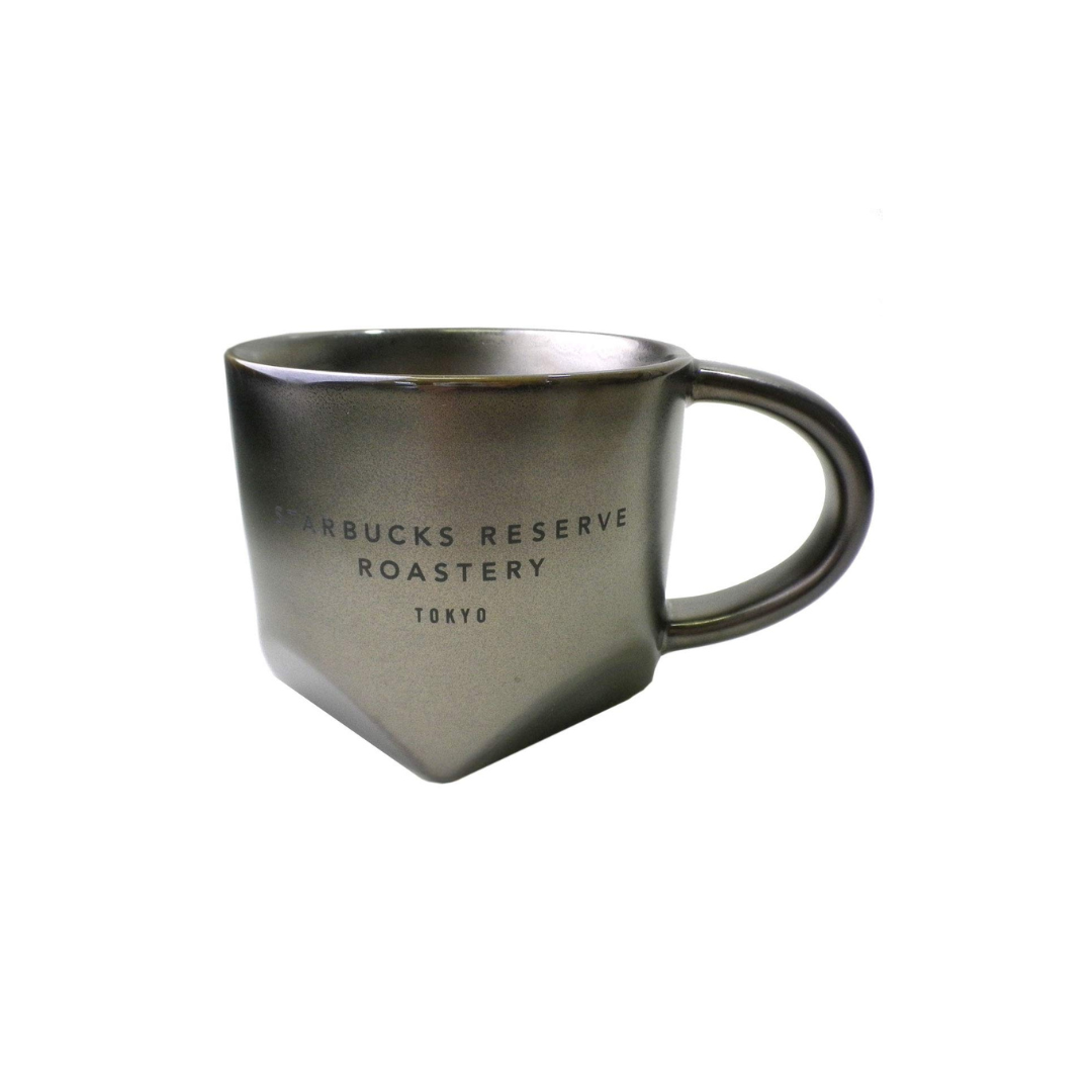 Starbucks Roastery Limited Beveled Base Mug 237ml – Dark Porcelain | Tokyo Nakameguro Exclusive, Silver Bronze Boxed