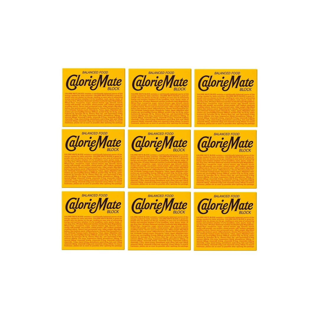 Otsuka Pharmaceutical Calorie Mate Block Cheese – 4 Pieces × 9 Packs | Balanced Nutrition Snack