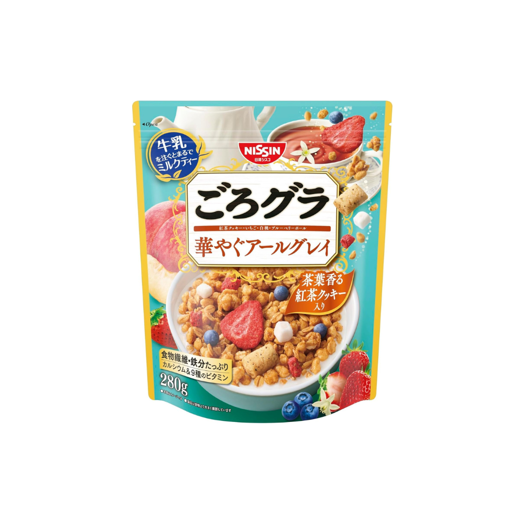Nissin Cisco Gorura Hanayagu Earl Gray Granola – Fragrant Tea Crunch Pack