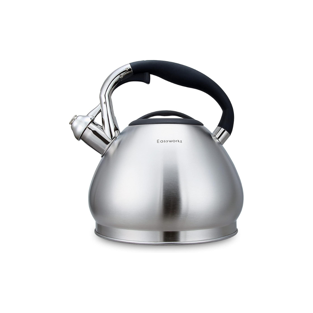 Easyworkz Whistling Tea Kettle – Stainless Steel Stove Top Kettle with Loud Whistle, 3.0L