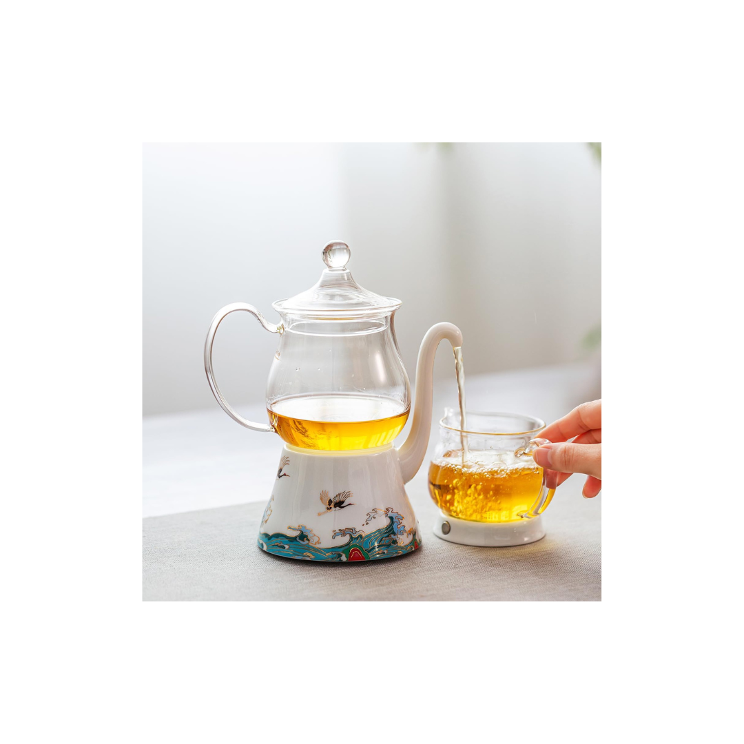 Pocaroty Glass Tea Dripper Teapot – 300ml/500ml Heat-Resistant Tea Maker