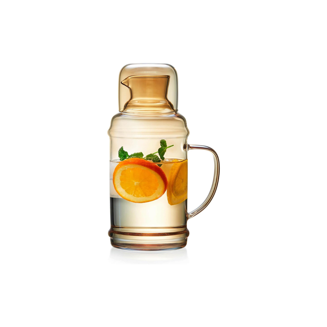 Pocalotea Heat-Resistant Glass Tea Pitcher – 2L Vintage Style Water Carafe