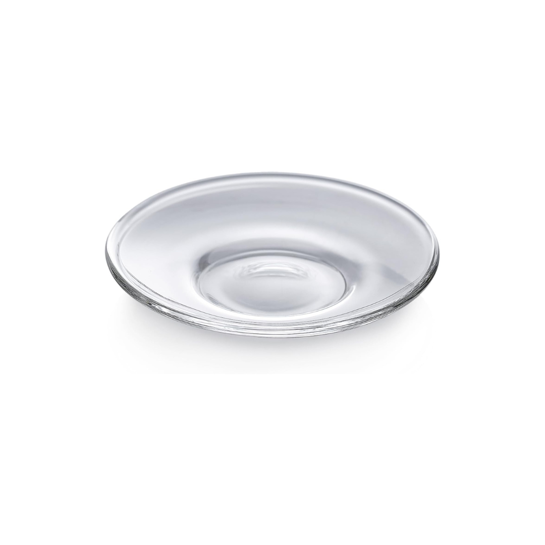 Pocaroty Heat-Resistant Glass Saucer – 10cm Transparent Cup Base
