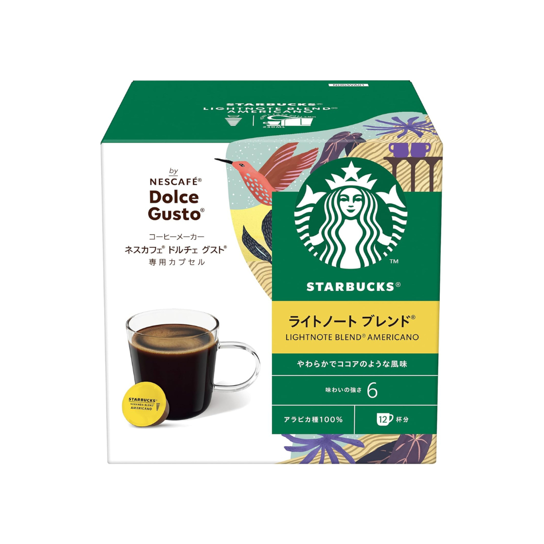 Nescafe Dolce Gusto Original Starbucks Light Note Blend Capsules 12P | Regular Black Coffee Pods | No Neo Compatible