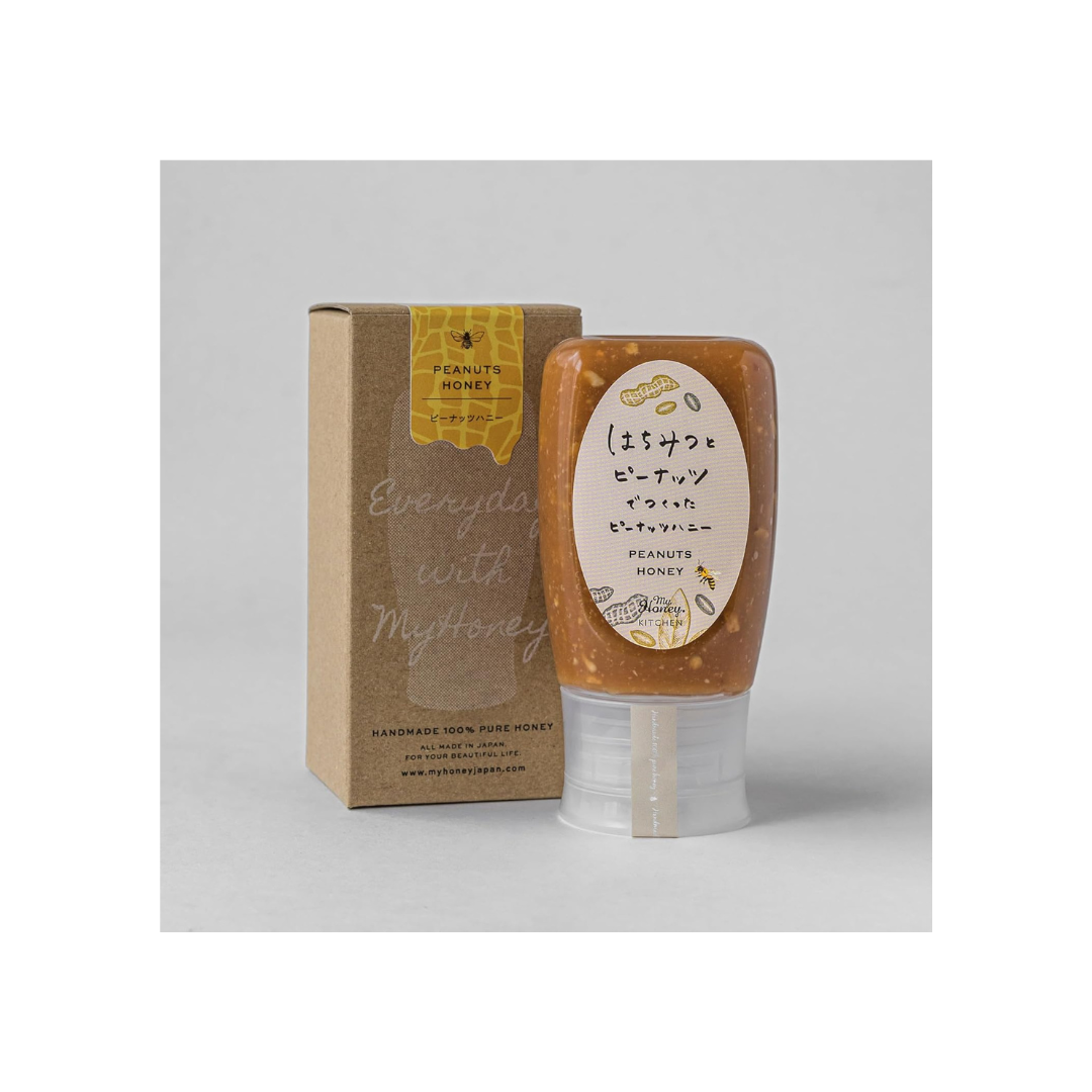MYHONEY Peanut Honey Spread | 250g Tube Bottle | 100% Hungarian Acacia Honey | Creamy Peanut & Honey Spread | Gift Box