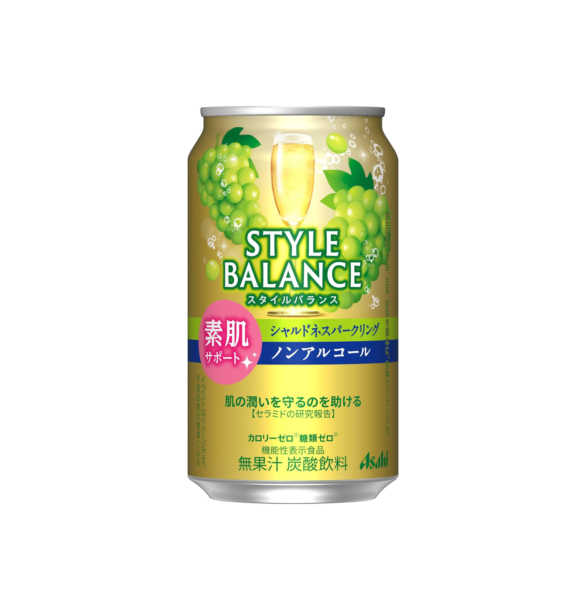 Asahi Style Balance Skin Support Chardonnay Sparkling Non-Alcoholic Drink 350ml