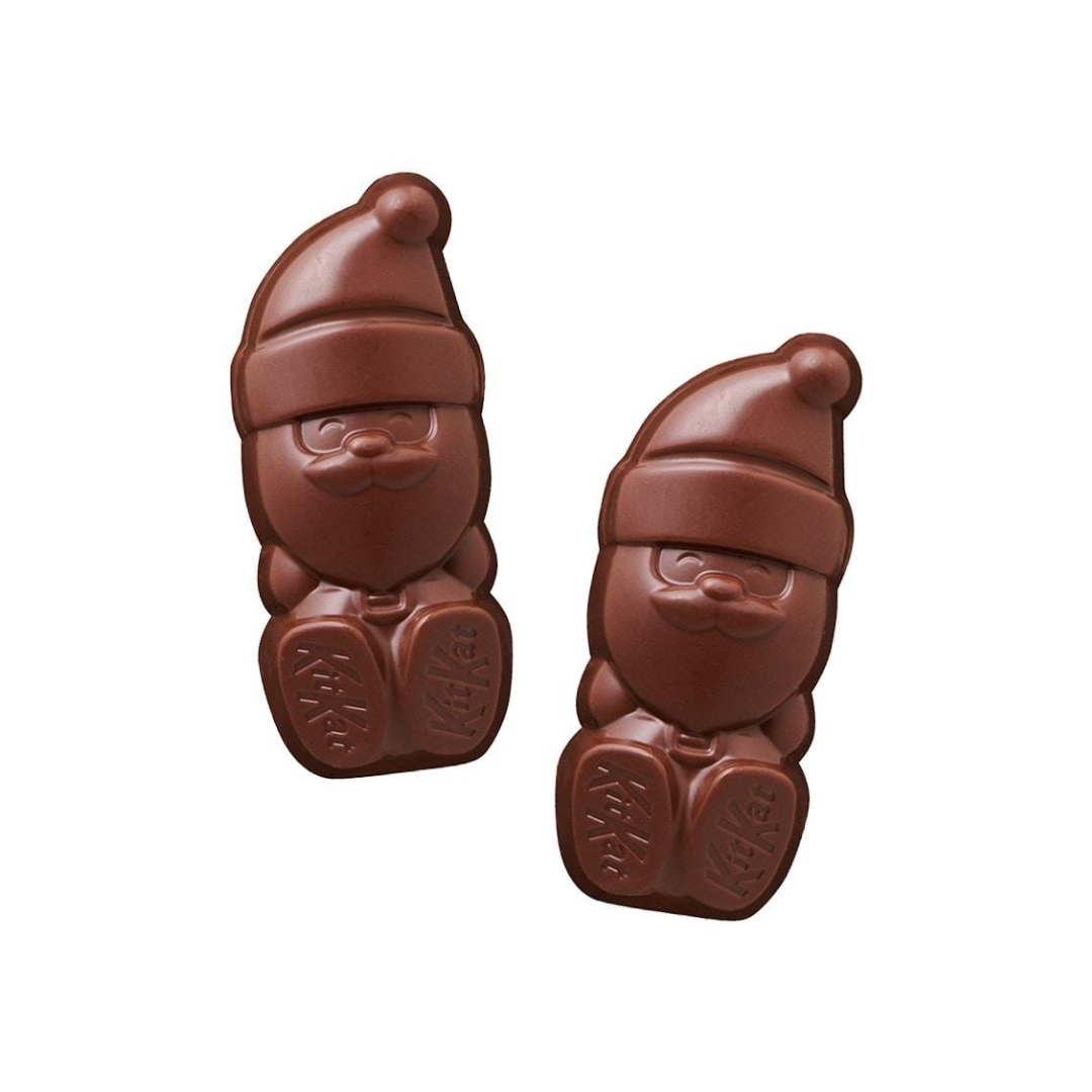 KitKat Holiday Santa Chocolate Heart Ornament Tin | 3 Kitkats Inside | Made in Japan | Christmas Decoration | Gift | Japanese Kitkat