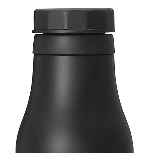 Starbucks Stainless Steel Logo Bottle 473ml (16.5oz) – Matte Black &amp; White | Embossed Siren Logo Vacuum Insulated Tumbler