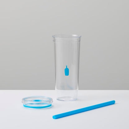 Blue Bottle Coffee Clear Cold Tumbler – 20 oz Transparent Travel Cup