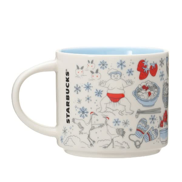 Starbucks Japan “Been There Series” Mug 414ml (14.5oz) – Limited Edition White Ceramic Coffee Cup
