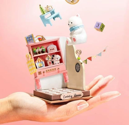 ROBOTIME DS027 DIY Dollhouse Miniature Kit – Handmade Mini House Model Craft Set for Creative Decoration
