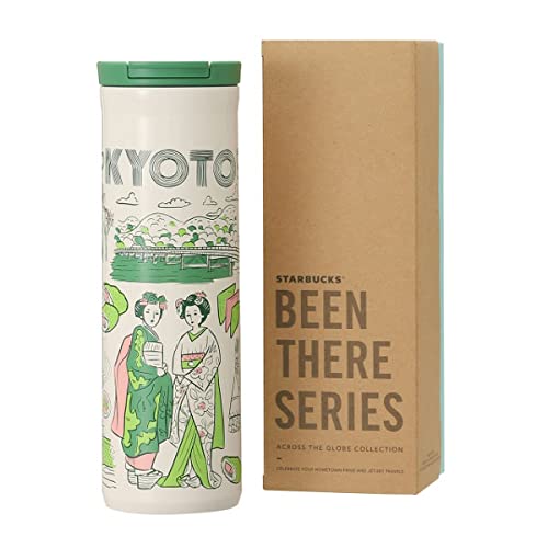 Starbucks Japan Kyoto “Been There Series” Stainless Steel Tumbler – Kyoto Limited Edition Bottle with Kimono, Maiko &amp; Kamogawa Design