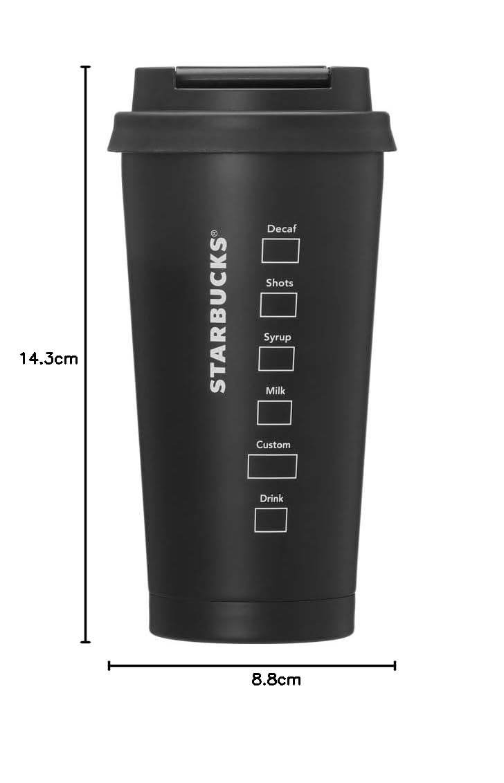 Starbucks Stainless Steel TOGO Logo Tumbler 473ml (16.6oz) – Matte Black | Insulated Travel Coffee Cup