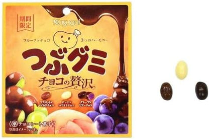 Kasugai Seika Tsubu Gumi Chocolate Luxury (50g) | Pack of 3 | Made in Japan