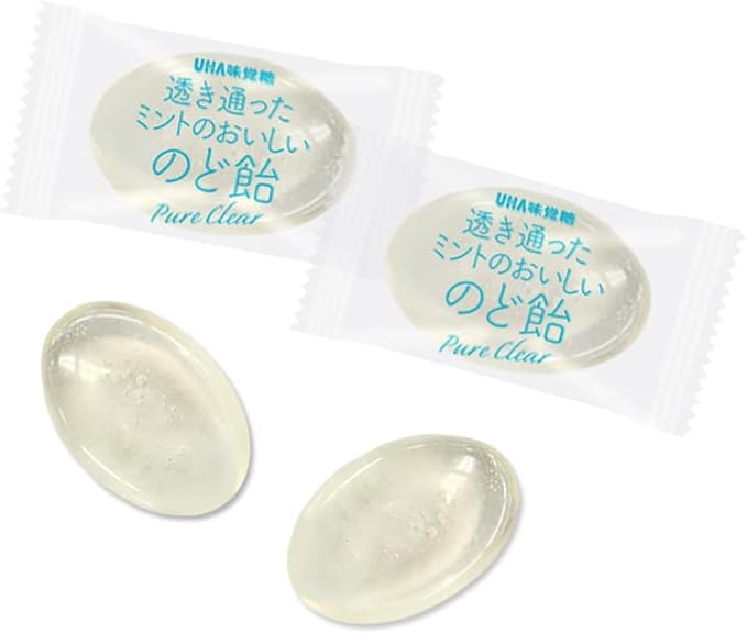 UHA Mikakuzu Sugar, Clear Mint, Delicious Throat Candy, 3.2 oz (92 g) Per Bag, Set of 6 Bags