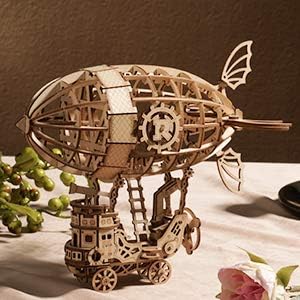 ROKR 3D Wooden Puzzle Miniature Kit | DIY Mechanical Model Assembly Craft Gift