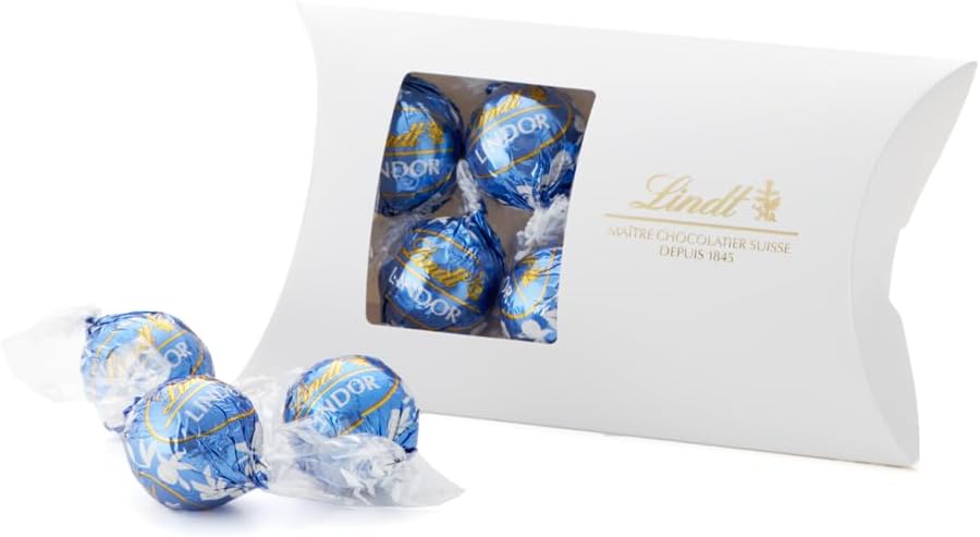 Lindt &amp; Sprüngli Lindor Milk &amp; White Chocolate Assortment – Individually Wrapped Gift Sweets