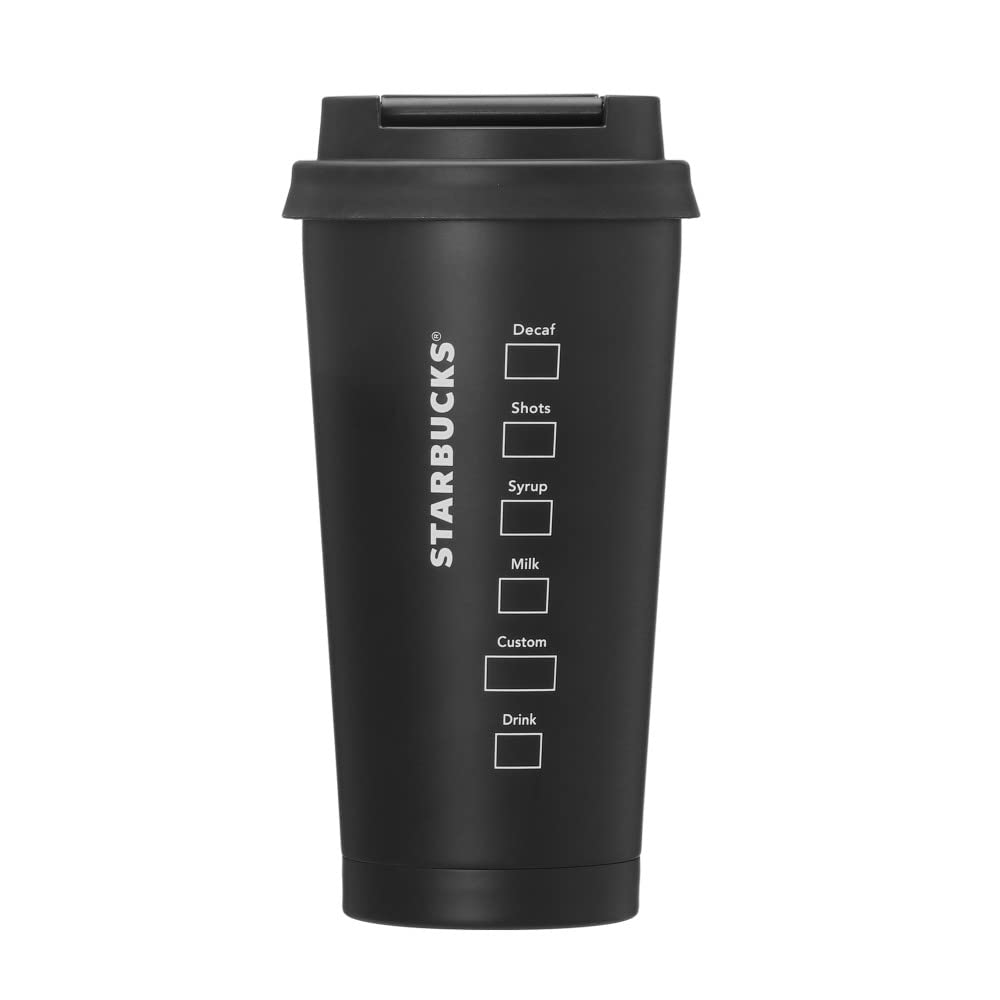 Starbucks Stainless Steel TOGO Logo Tumbler 473ml (16.6oz) – Matte Black | Insulated Travel Coffee Cup