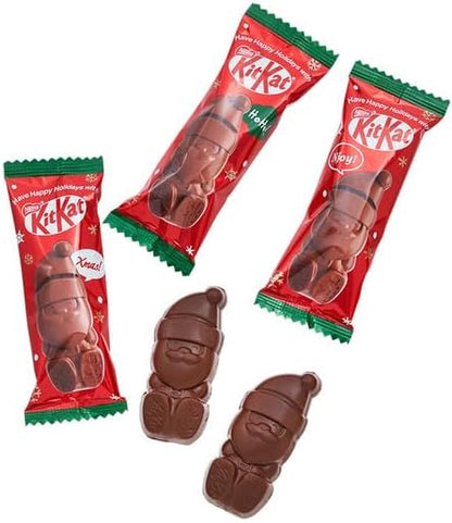 Nestle KitKat Holiday Chocolate Santa Ornament Tin | 5 Santa Shaped Kitkats Inside | Made in Japan