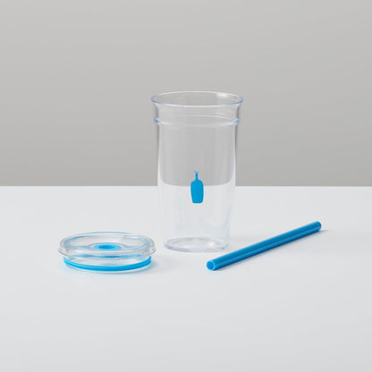 Blue Bottle Coffee Clear Cold Tumbler – 16 oz Transparent Travel Cup