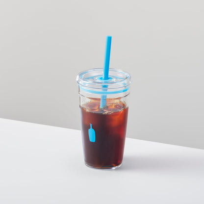 Blue Bottle Coffee Clear Cold Tumbler – 16 oz Transparent Travel Cup