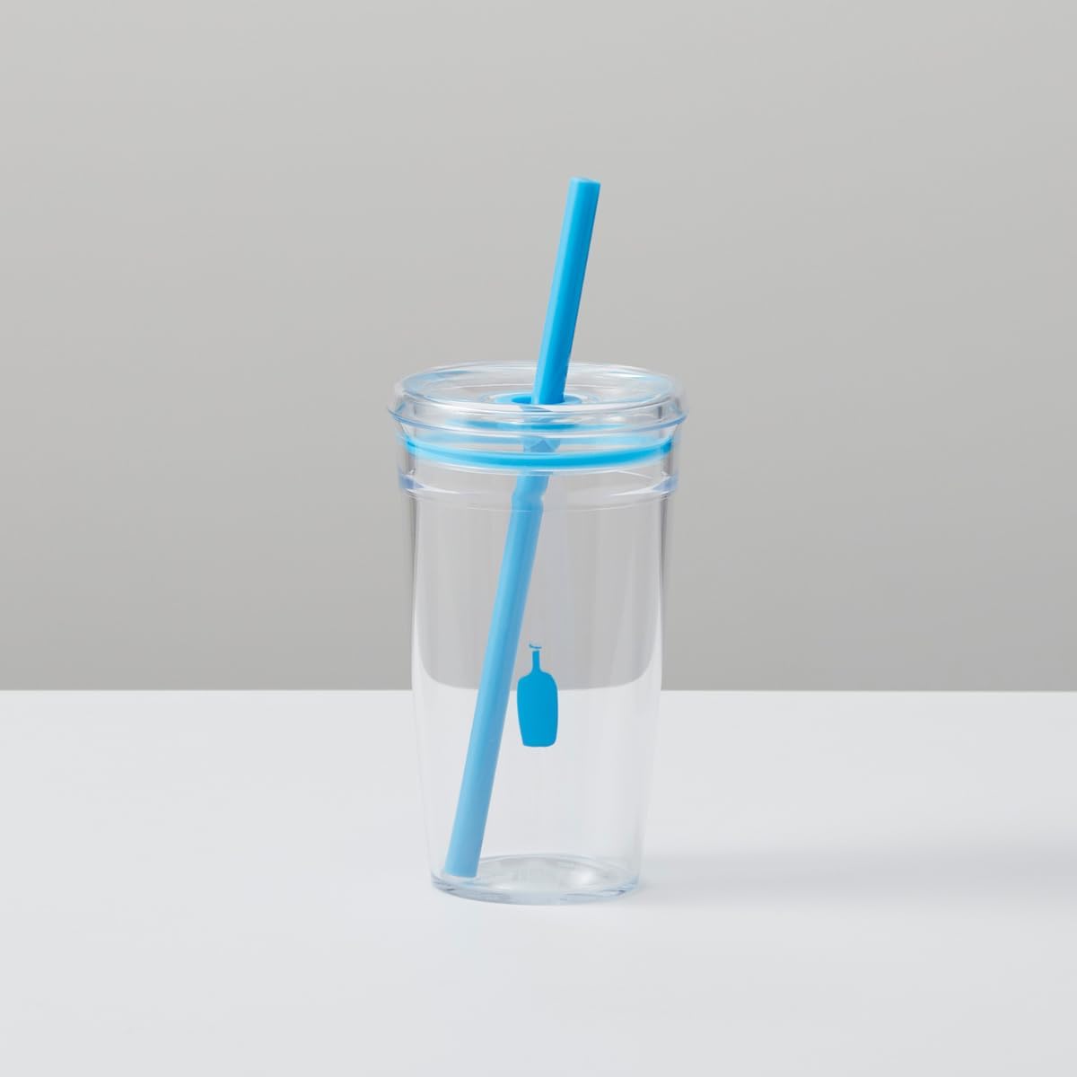 Blue Bottle Coffee Clear Cold Tumbler – 16 oz Transparent Travel Cup